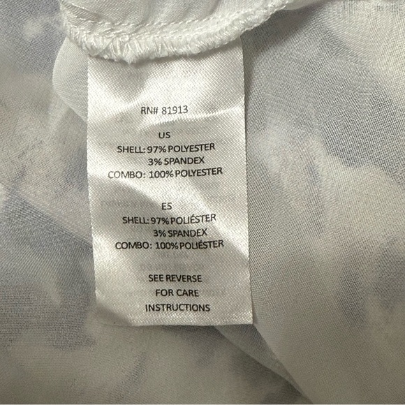 C&E Sleeveless Abstract Artsy Floral Blouse Top Women's Small Keyhole Career - Picture 8 of 10